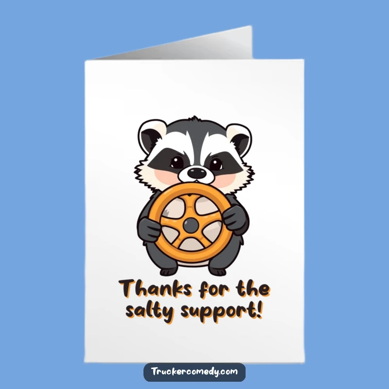 Free Printable Thank You Card: Badger's Pretzel Drive Thanks, Downloadable Gratitude