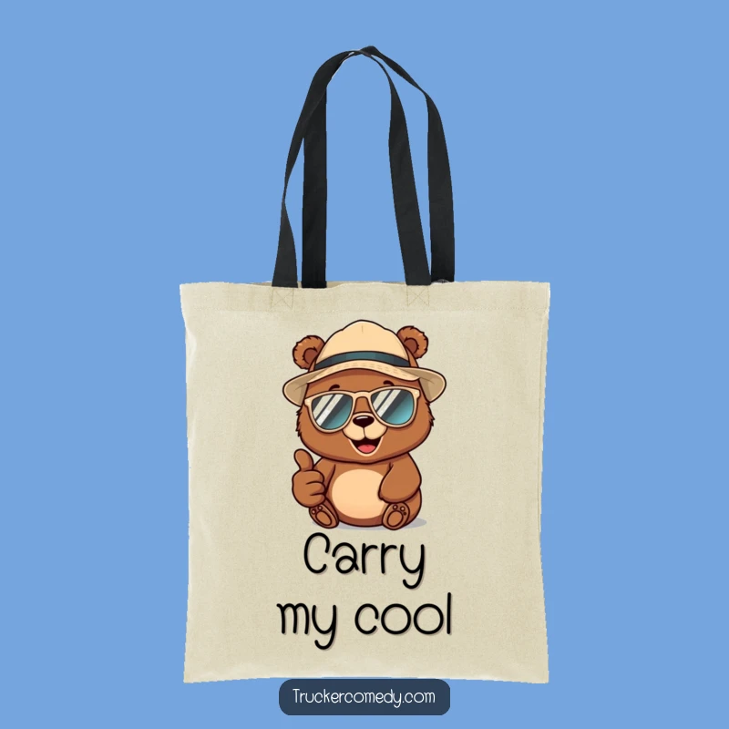 Carry Your Cool: Funny Bear Tote Bag, Your Go-To Funny Gift