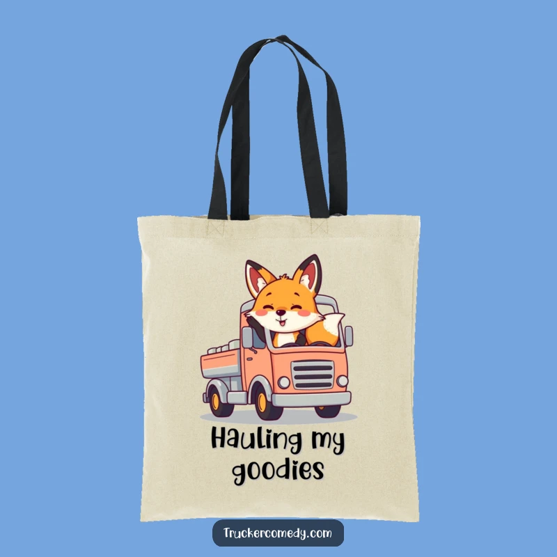 Funny Fox Waving Truck Tote Bag - Whimsical and Stylish Carry-All